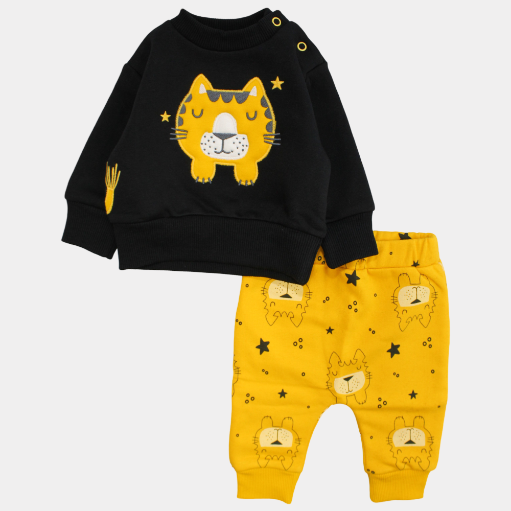 Sleepy Tiger Long-Sleeved Fleeced Pajama - Ourkids - Al Sayad