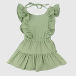 Sleeveless Dress With Cute Ruffles - Ourkids - Pompelo