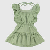 Sleeveless Dress With Cute Ruffles - Ourkids - Pompelo