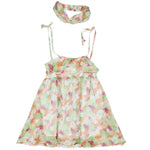 Sleeveless Tie Dye Flowery Dress - Ourkids - Pompelo