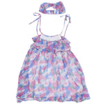 Sleeveless Tie Dye Flowery Dress - Ourkids - Pompelo