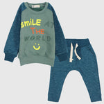 Smile Long-Sleeved Fleeced Pajama - Ourkids - Sotra