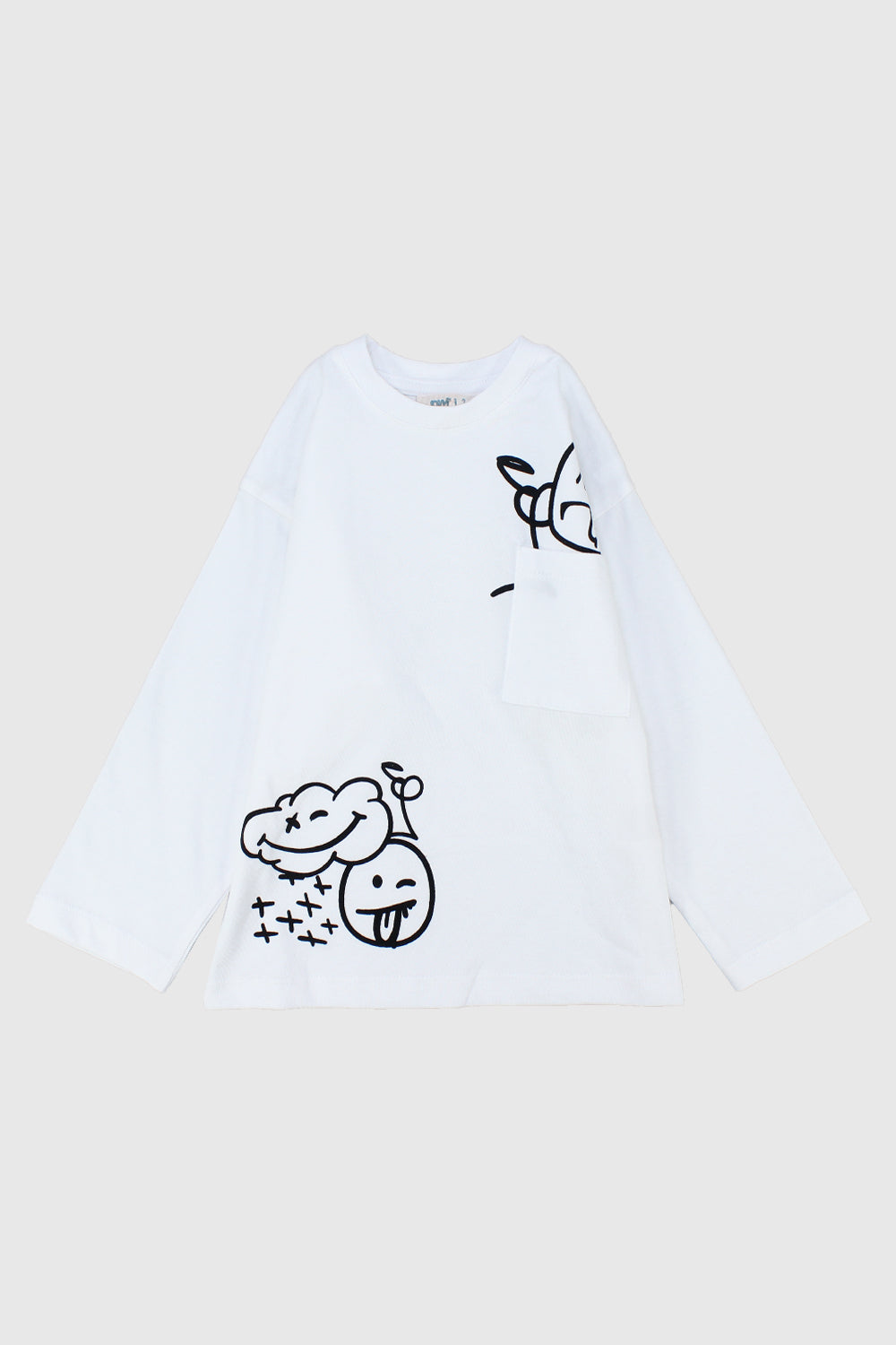 Smiley Cloud Long-Sleeved T-Shirt - Ourkids - Playmore