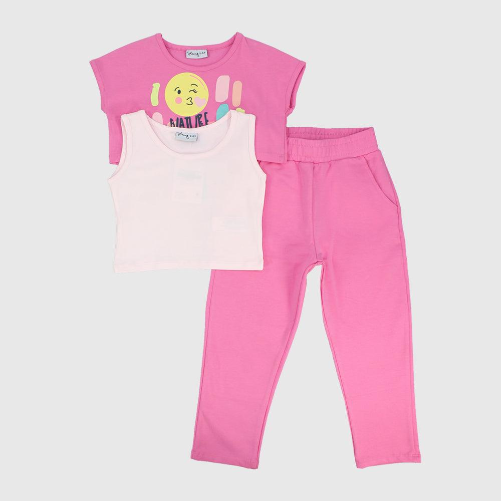 Smiley Face 3-Piece Outfit Set - Ourkids - Solang