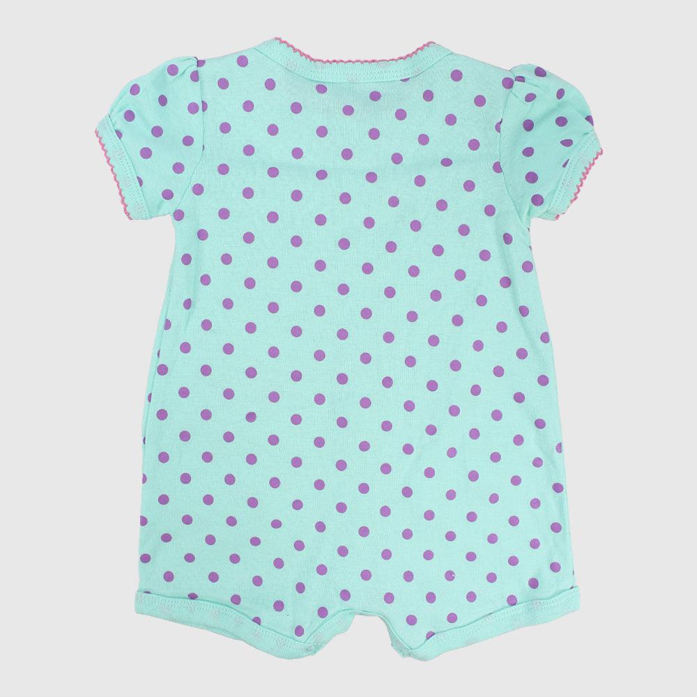 Smiley Owl Polka Dots Short-Sleeved Romper - Ourkids - Mini Me