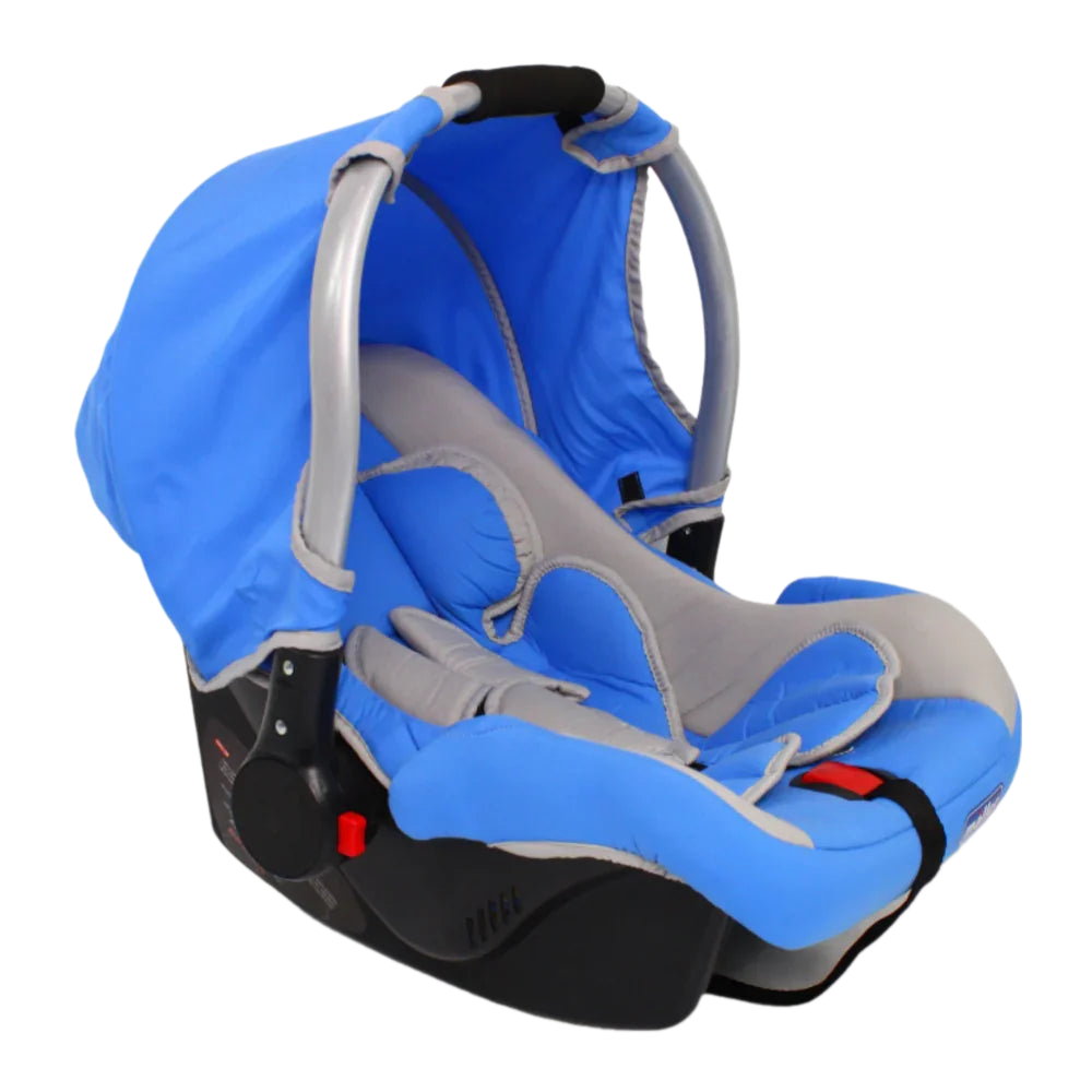 Baby Blue & Grey Maller Baby Car Seat – Lightweight, Safe, and Practical