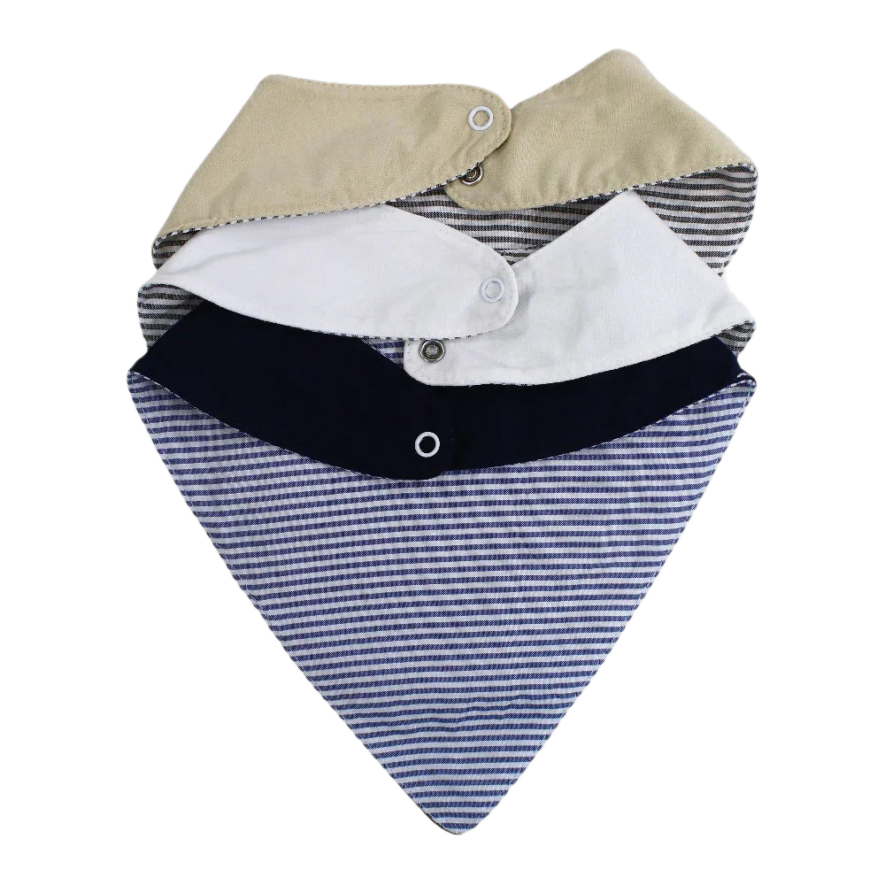 Pack of 3 – Bib Baby Boy Cotton Scarf Style Mom & Dad Design