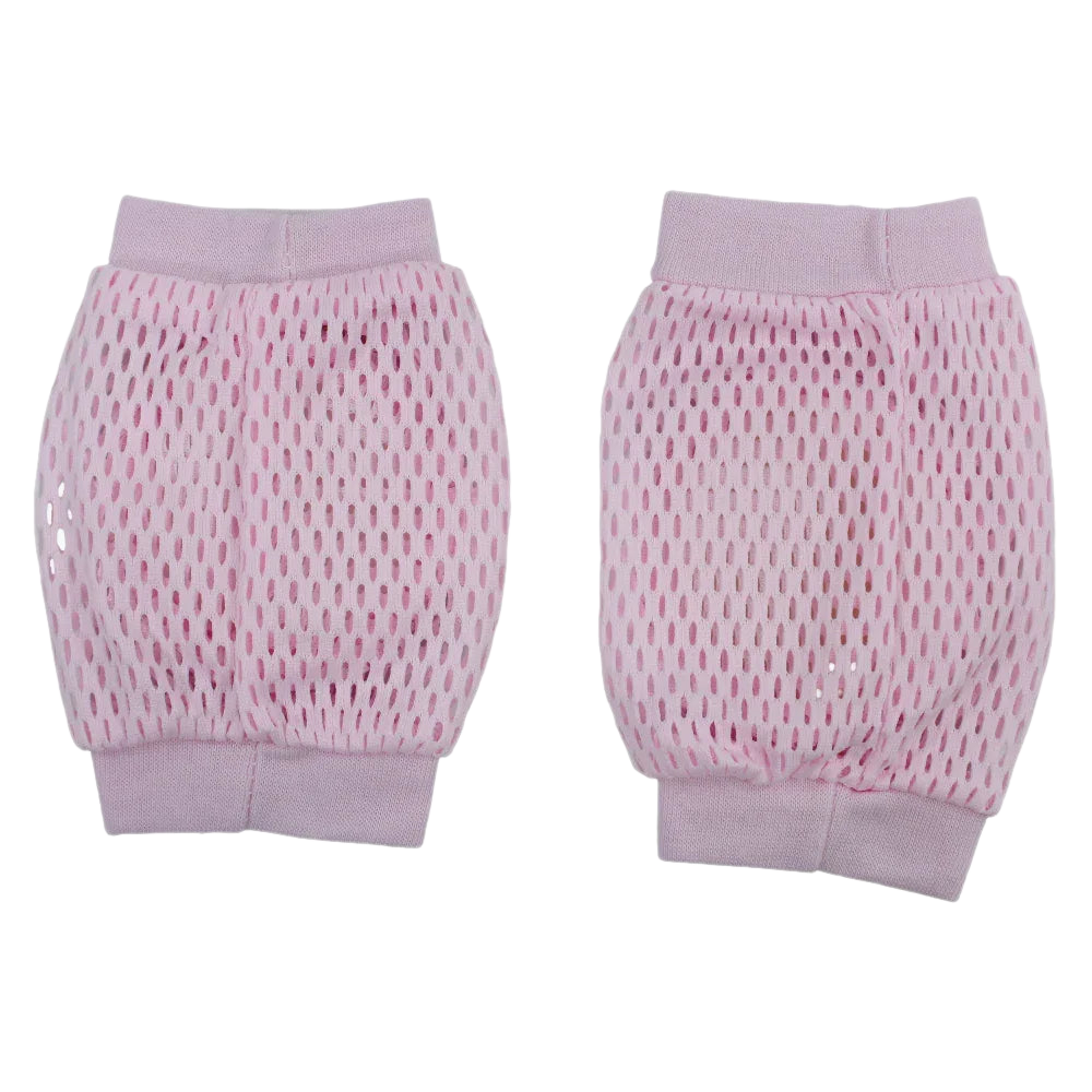 Baby Knee Mesh Pads – Pink with Elephant Design