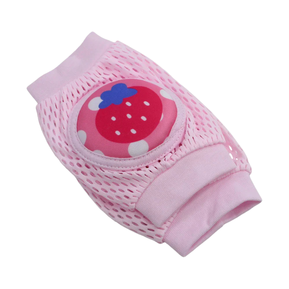 Baby Knee Mesh Pads – Pink with Strawberry Design