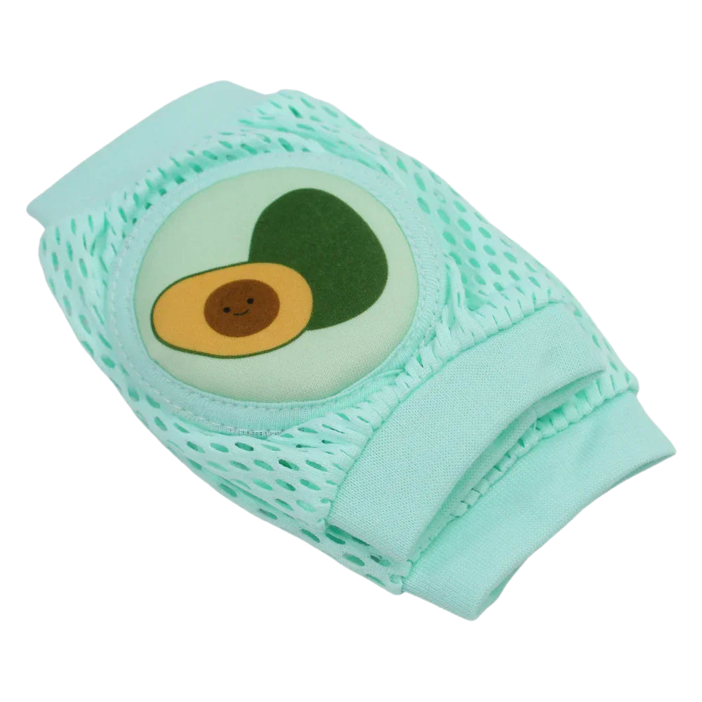 Baby Knee Mesh Pads – Mint with Avocado Design