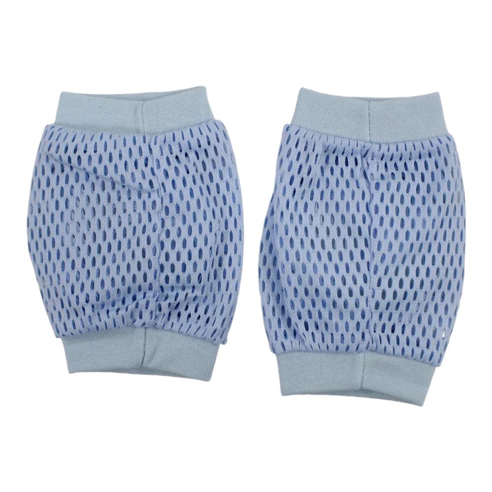 Baby Knee Mesh Pads – Light Blue with Cherry Design