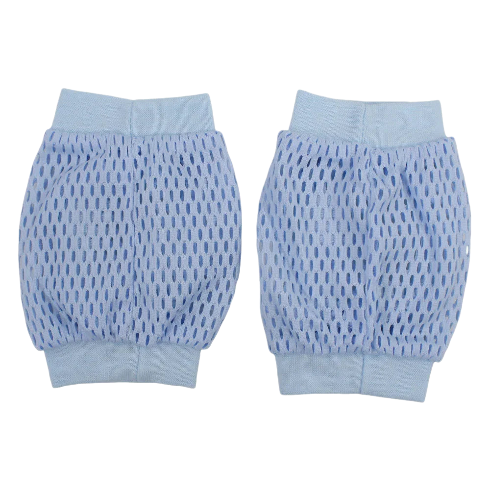 Baby Knee Mesh Pads – Light Blue with Dinosaur Design
