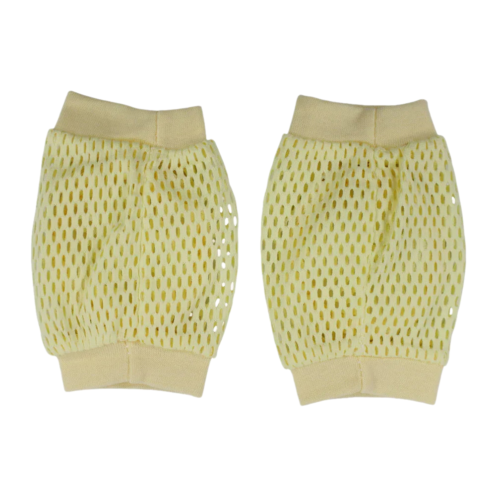 Baby Knee Mesh Pads – Yellow with Orange Design