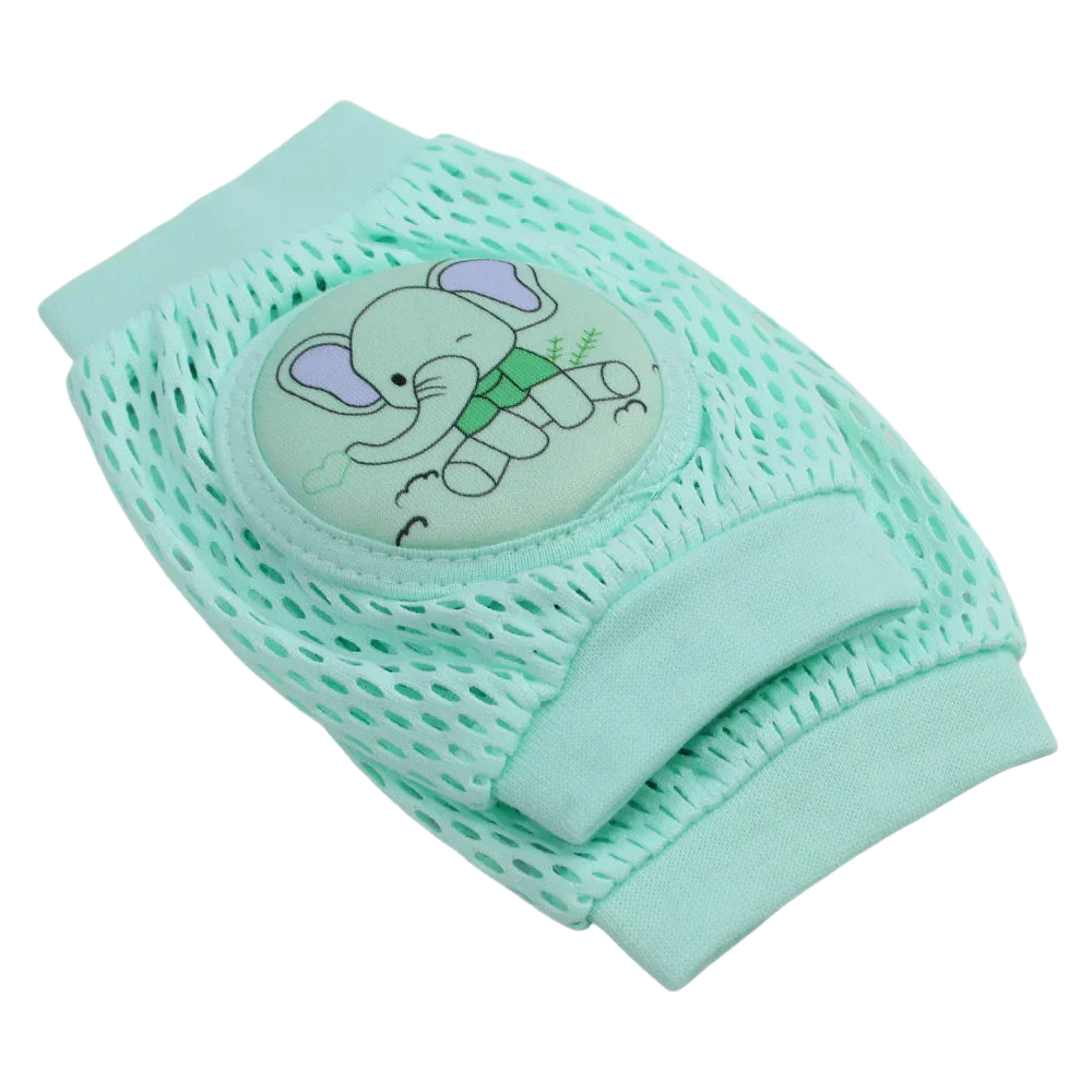 Baby Knee Mesh Pads – Mint with Elephant Design
