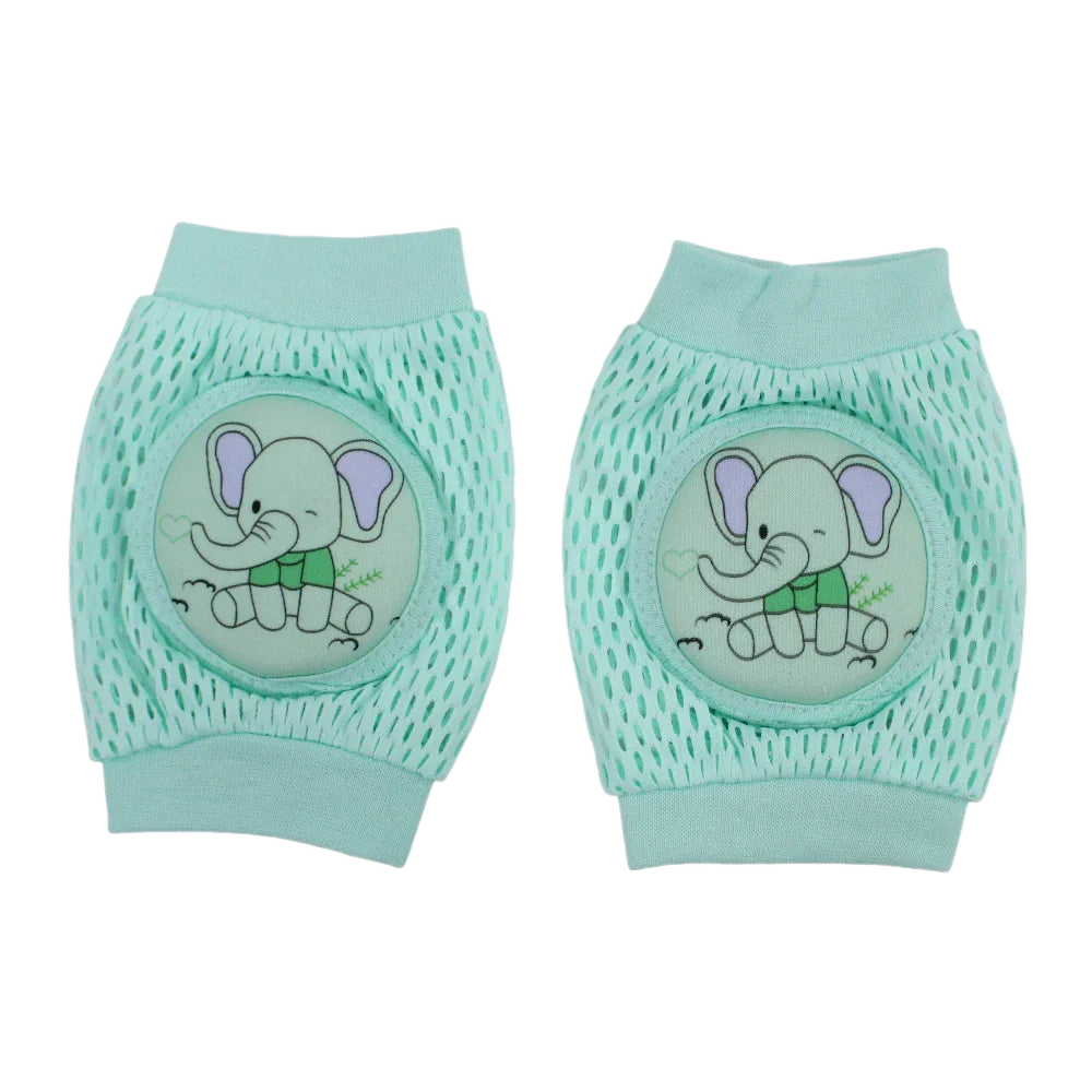 Baby Knee Mesh Pads – Mint with Elephant Design - Baby Essentials - Bella Bambino