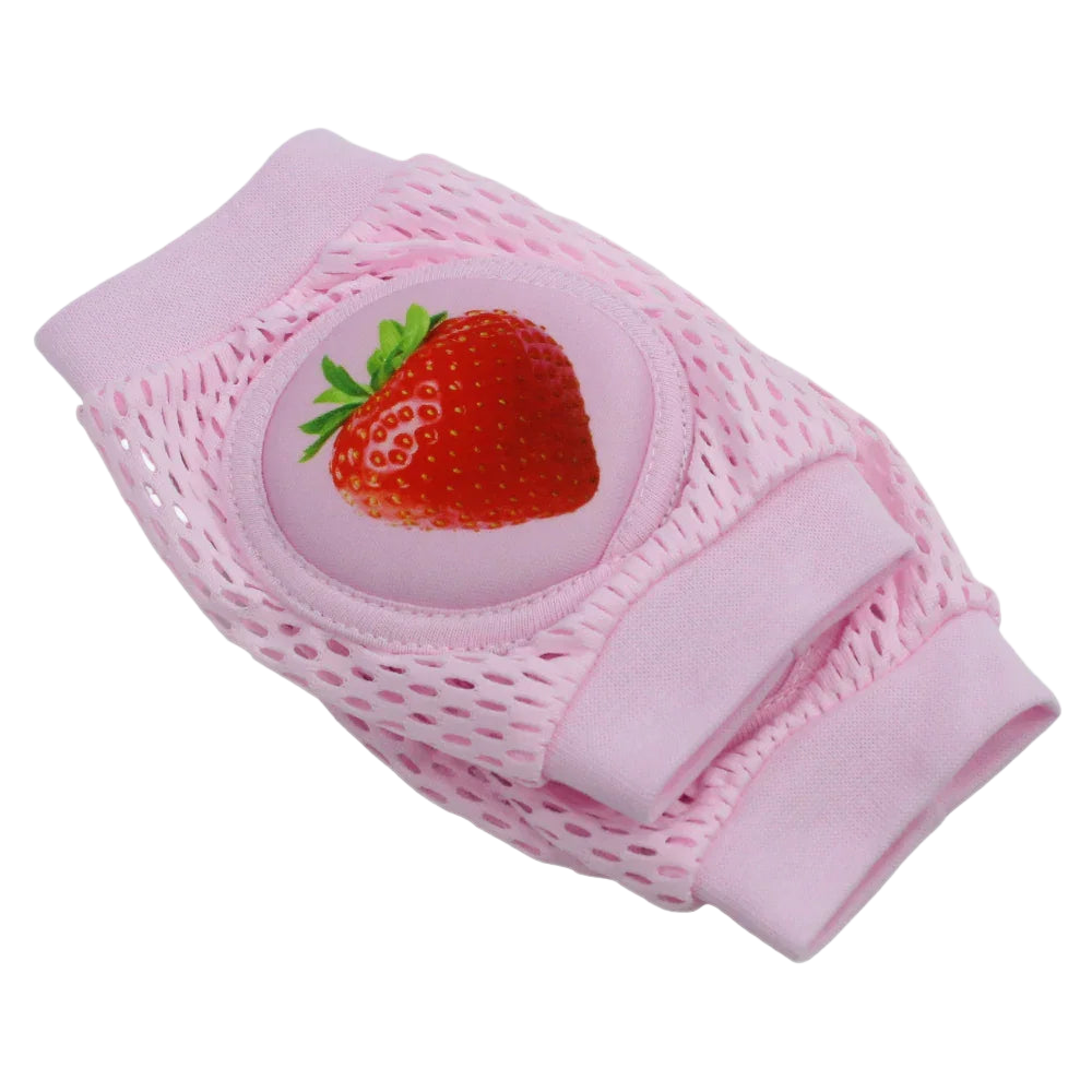 Baby Knee Mesh Pads – Pink with Strawberry Design