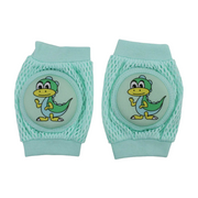 Baby Knee Mesh Pads – Mint with Dinosaur Design