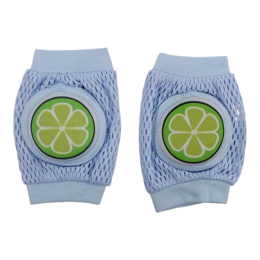 Baby Knee Mesh Pads – Light Blue with Lemon Design - Baby Essentials - Bella Bambino
