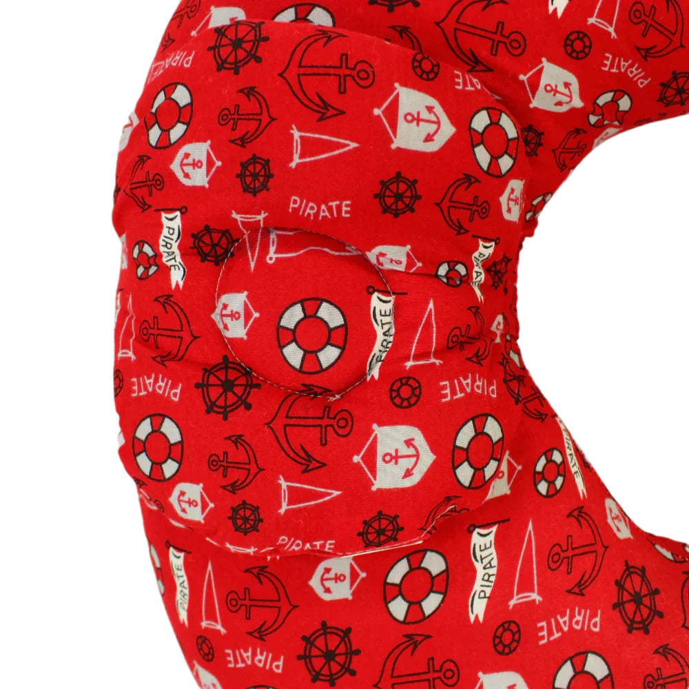 Red Nautical Nursing Pillow