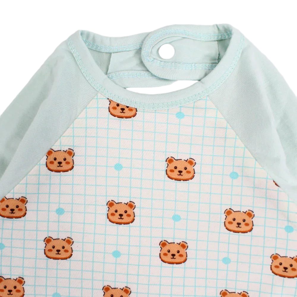Bear Heads Long-Sleeved Bib
