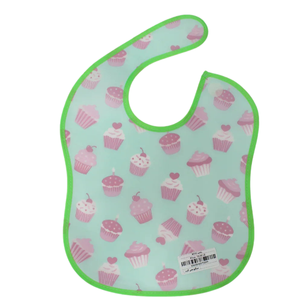 Cupcakes PVC Baby Bib – Soft, Lightweight & Mess-Free