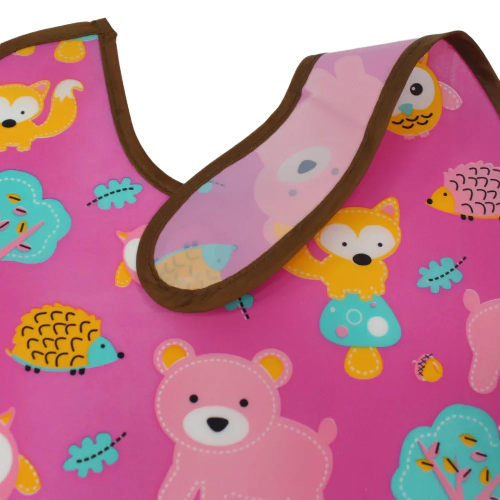 Cute Animals PVC Baby Bib – Easy to Clean & Stain-Resistant