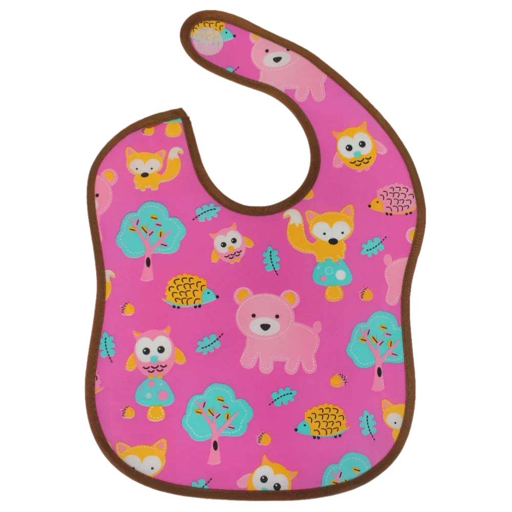 Cute Animals PVC Baby Bib – Easy to Clean & Stain-Resistant - Baby Essentials - Bella Bambino