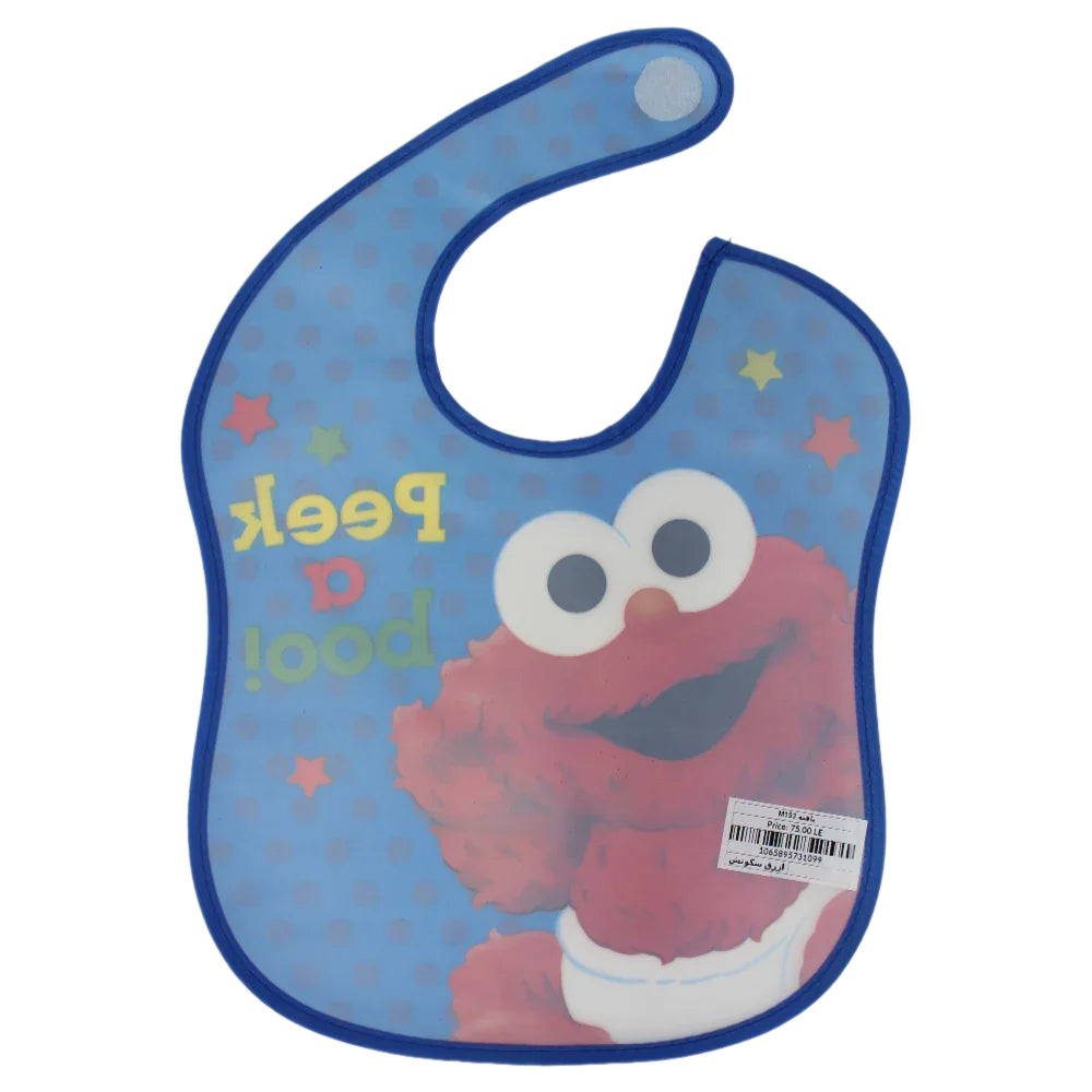 Peek-A-Boo Elmo Waterproof Tarpaulin Bib – Comfortable & Mess-Free