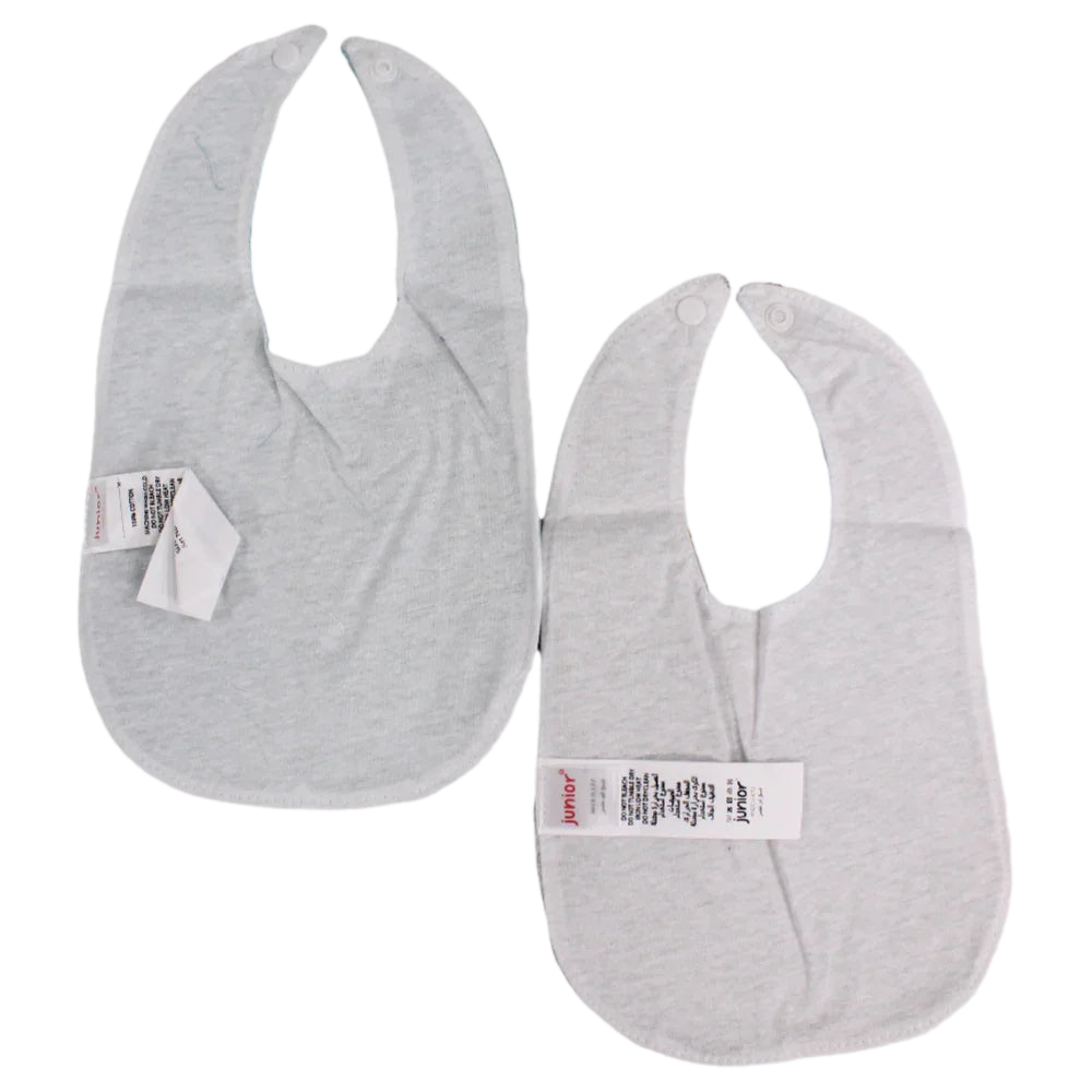 Pack of 2 - Grey & Aqua Elephant Bibs