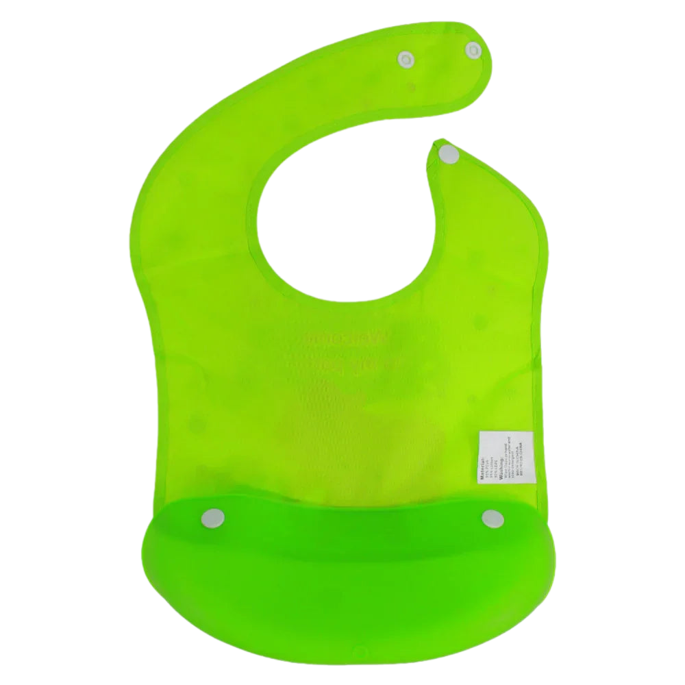 Baby Bib – Green with Cute Elephant Design