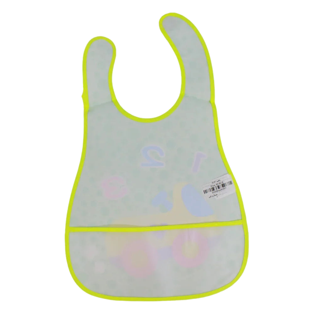 Baby Bib – Green with Car Design