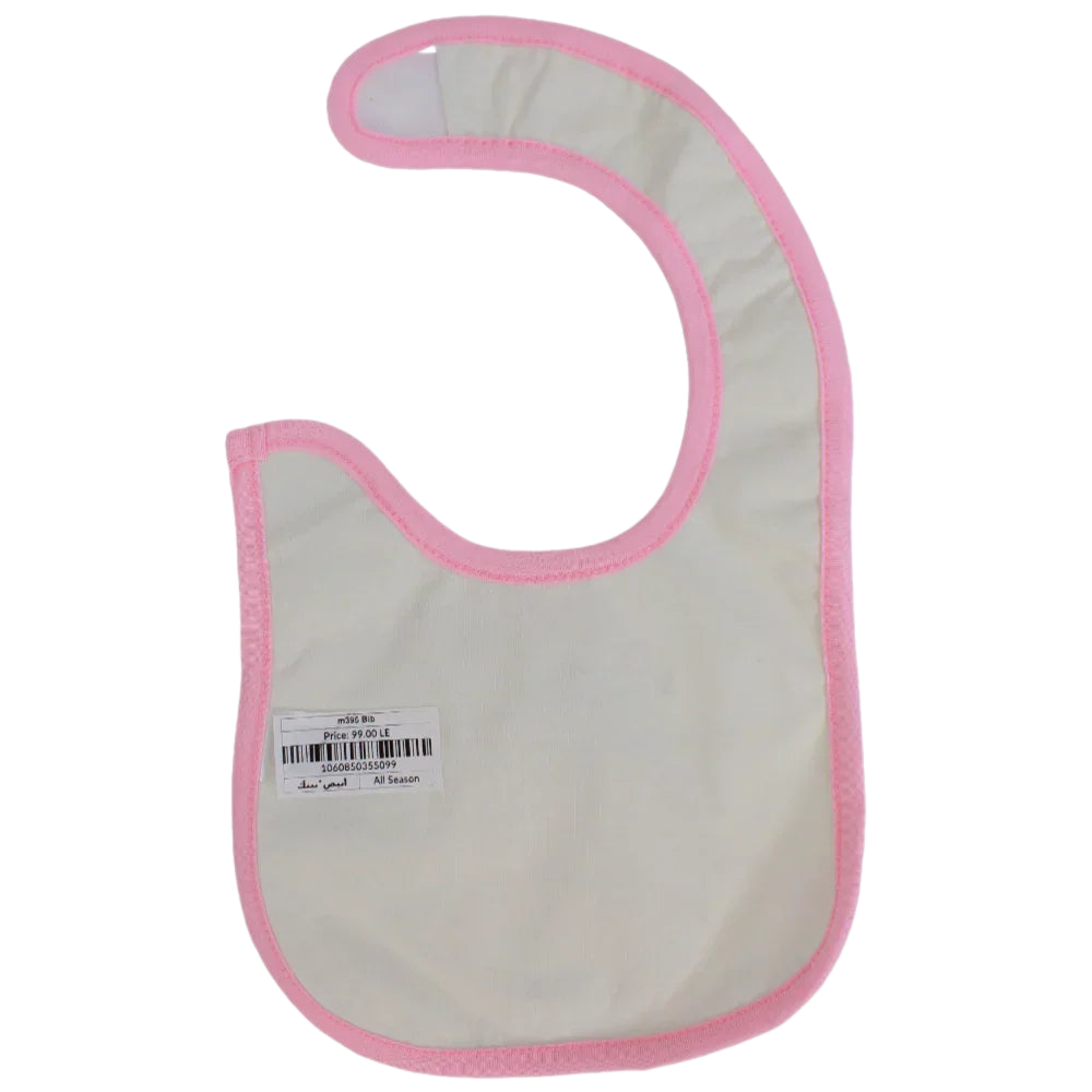 Baby Bib – White & Pink Whale Design