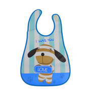 Baby Bib – Blue with Dog Design