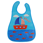 Baby Bib – Babyblue with Boat Design