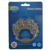True Gold Silicone Teether – Grey Paw