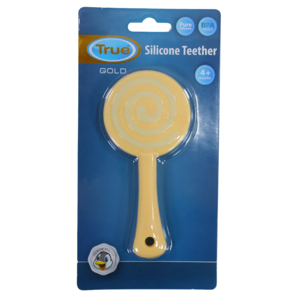 True Gold Silicone Teether – Yellow Candy