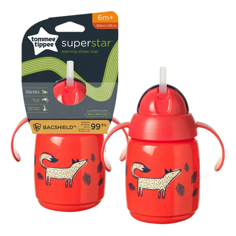 Tommee Tippee Superstar Weighted Straw Cup – Red - Baby Essentials