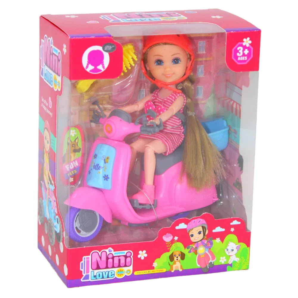 Nini Love Little Doll – Pink Motorcycle
