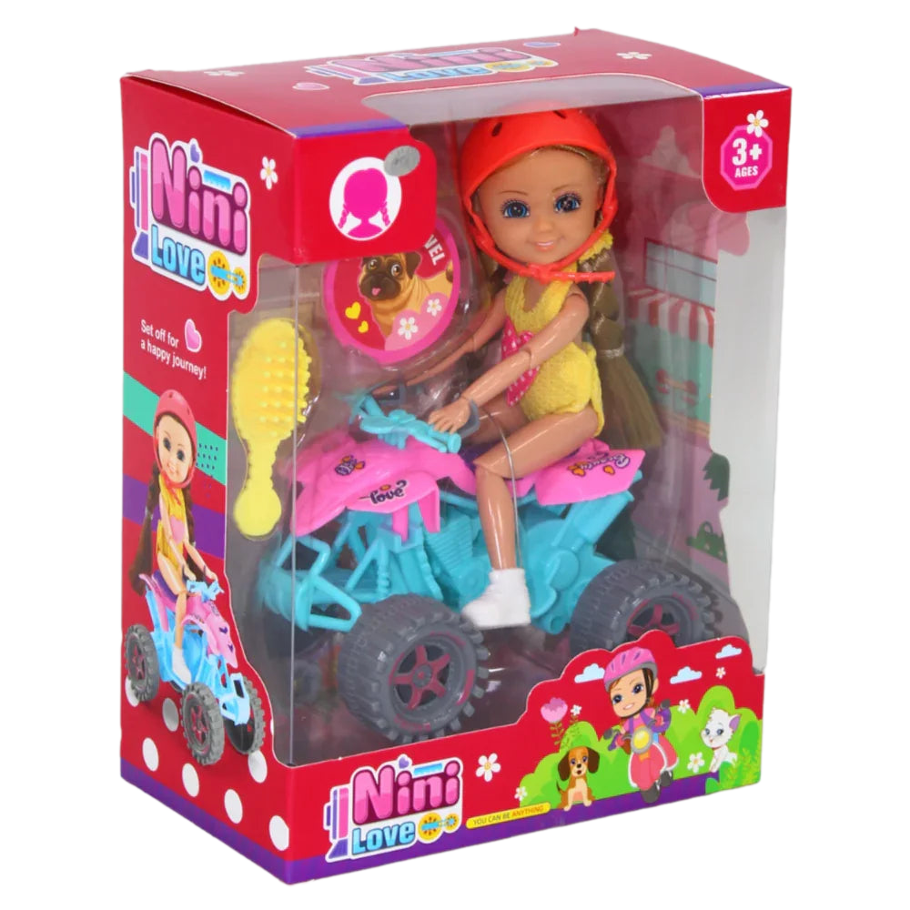 Nini Love Little Doll – Pink & Aqua Beach Buggy