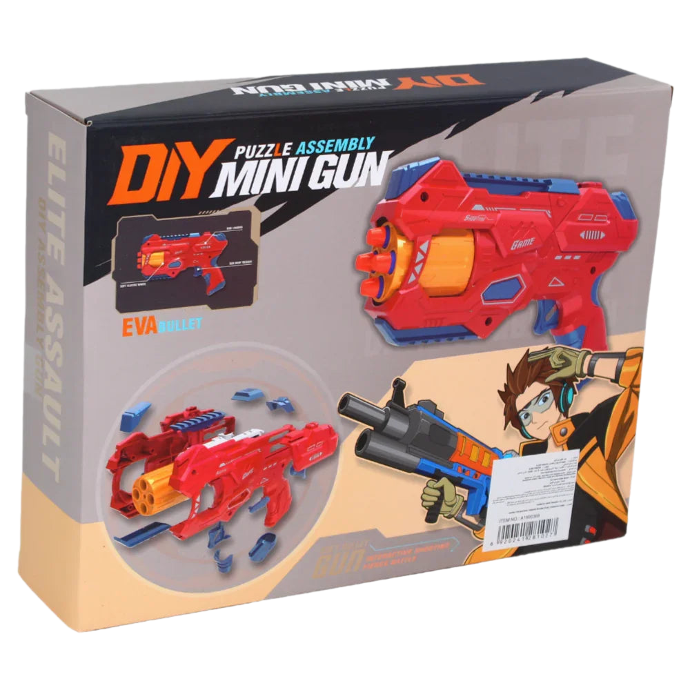 Puzzle Assembly Soft Bullet Gun – Safe & Fun Toy for Kids (Red)