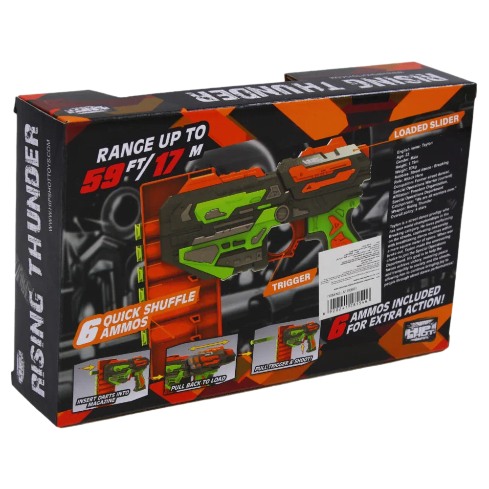 Children's Blaster Toy – Manual with 6 Soft Bullets