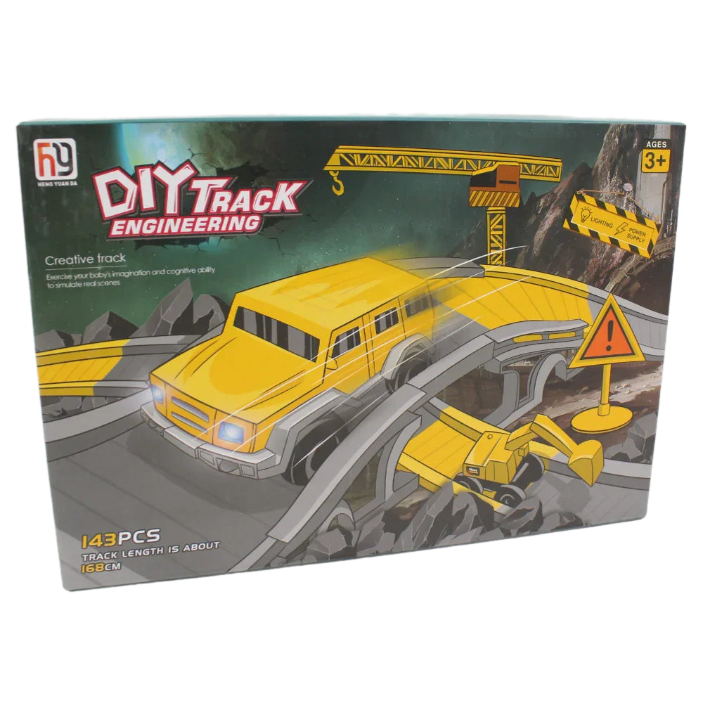 Construction Race Track Set – Build, Race & Explore! - 143 Pcs