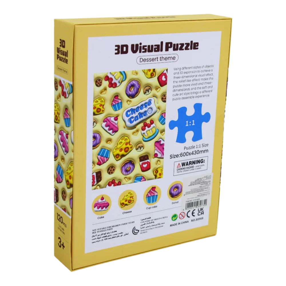 3-D Visual Puzzle - Dessert Theme