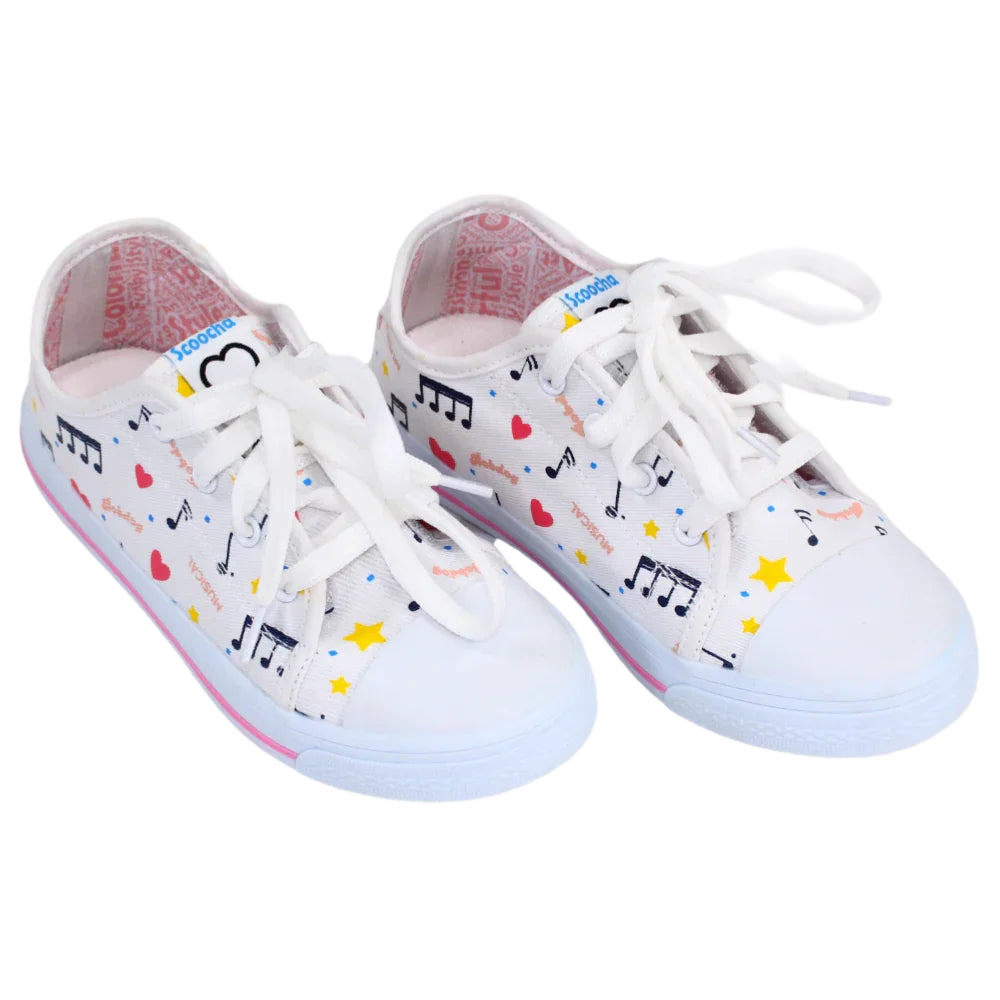 Girls Multicolored Canvas Sneakers