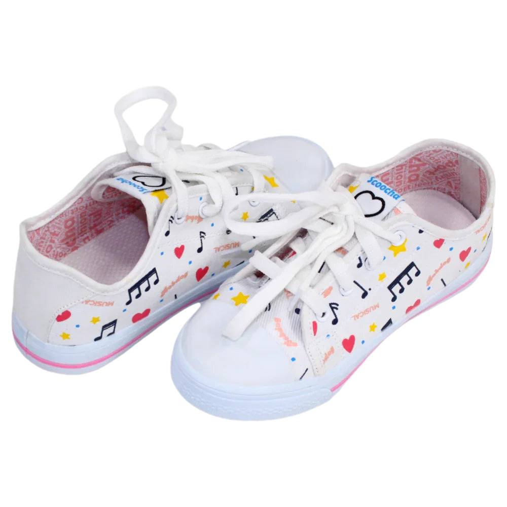 Girls Multicolored Canvas Sneakers