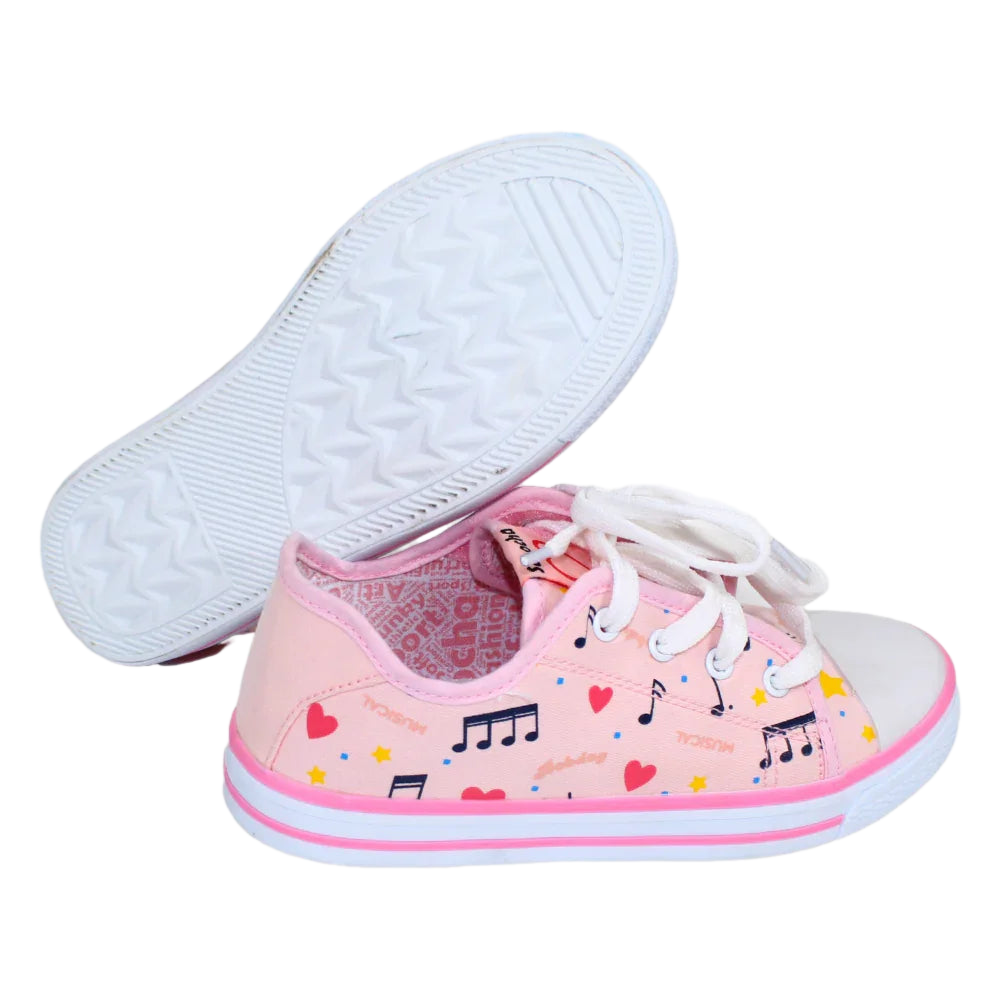 Girls Multicolored Canvas Sneakers