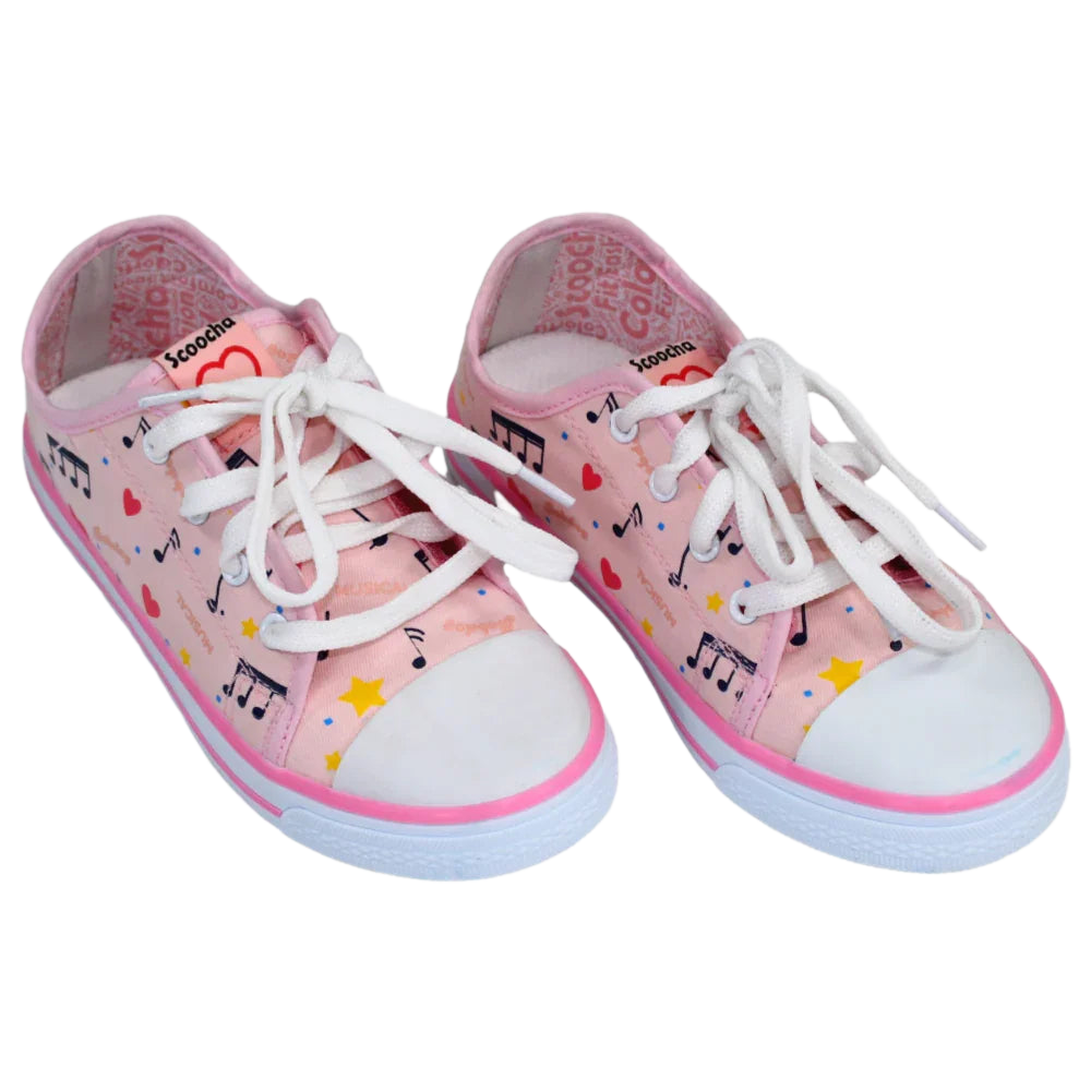 Girls Multicolored Canvas Sneakers