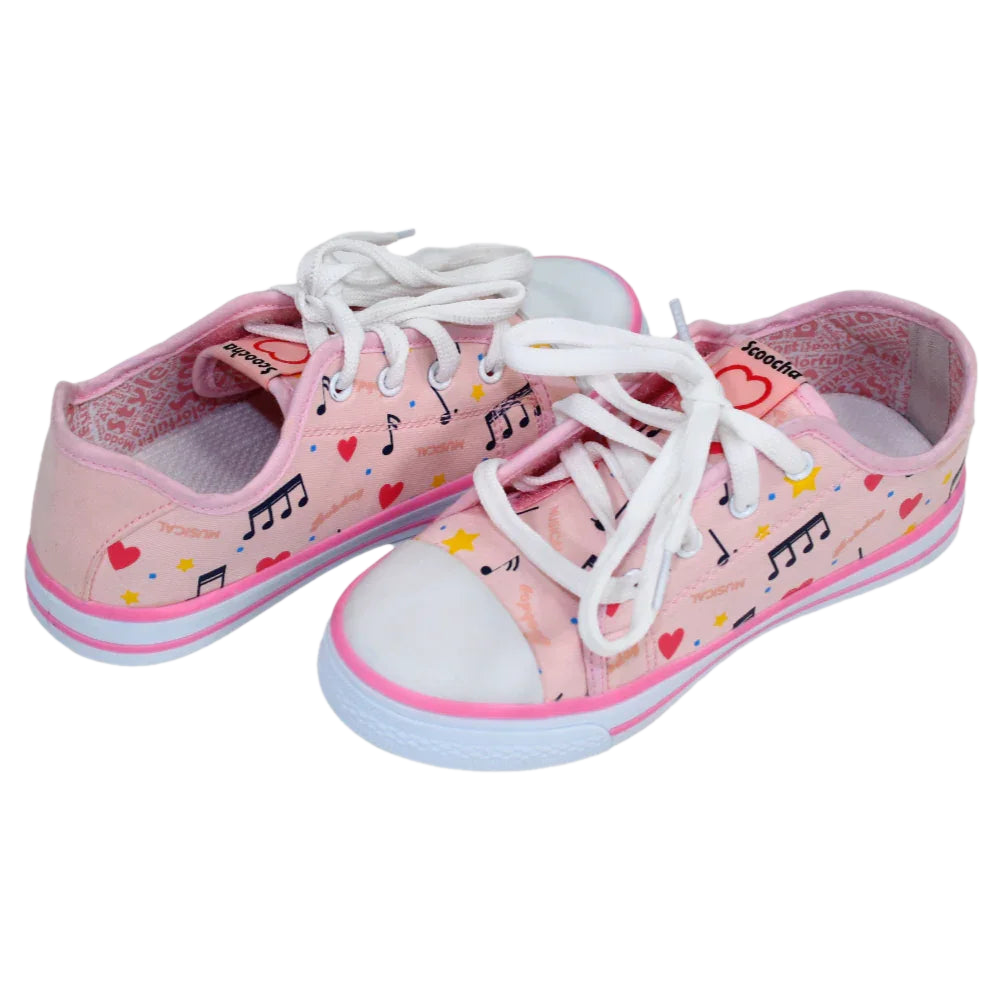 Girls Multicolored Canvas Sneakers