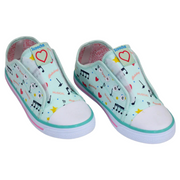 Girls Multicolored Canvas Sneakers