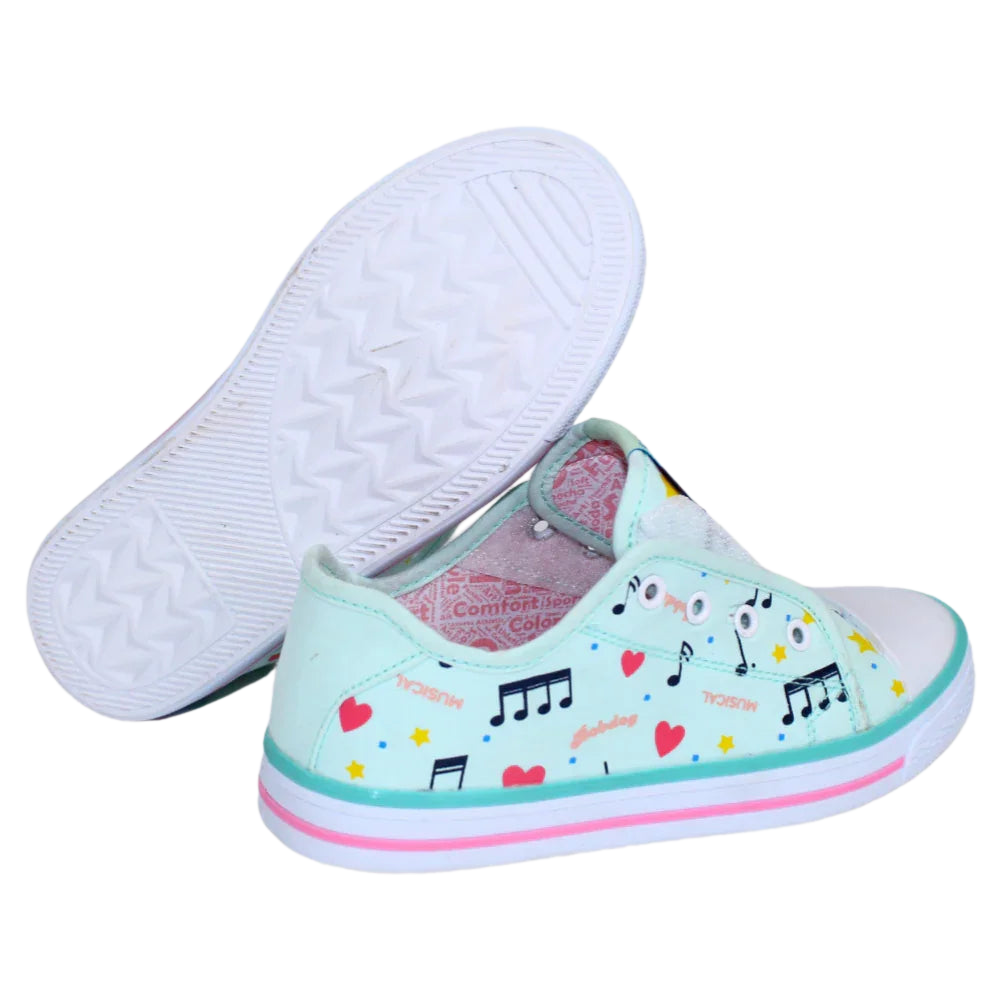 Girls Multicolored Canvas Sneakers